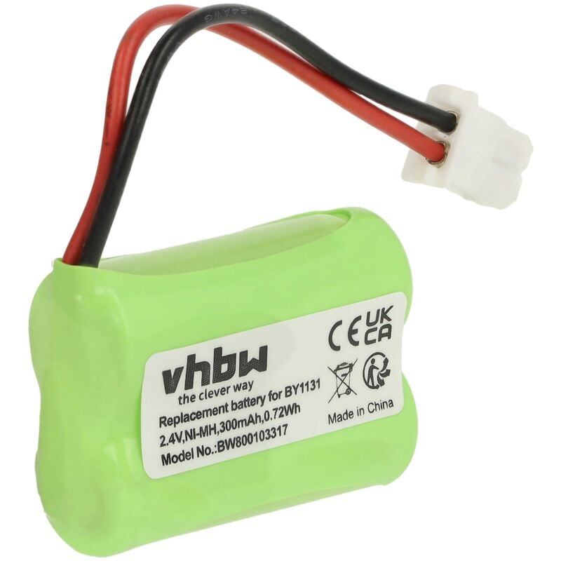 Vhbw - Akku kompatibel mit Motorola MBP16, MBP16/2 Babyphone Babytalker (300mAh, 2,4V, NiMH)