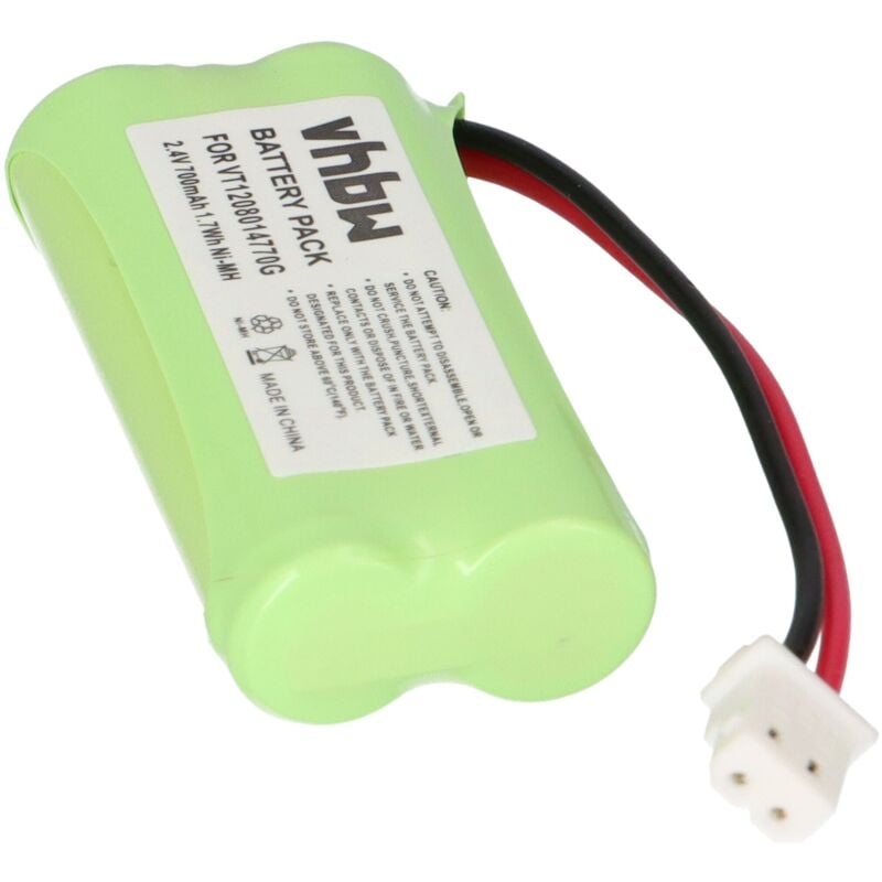 Vhbw - Akku kompatibel mit Motorola MNP28, MBP20, MBP161, MBP161TIMER Babyphone Babytalker (700 mAh, 2,4 v, NiMH)