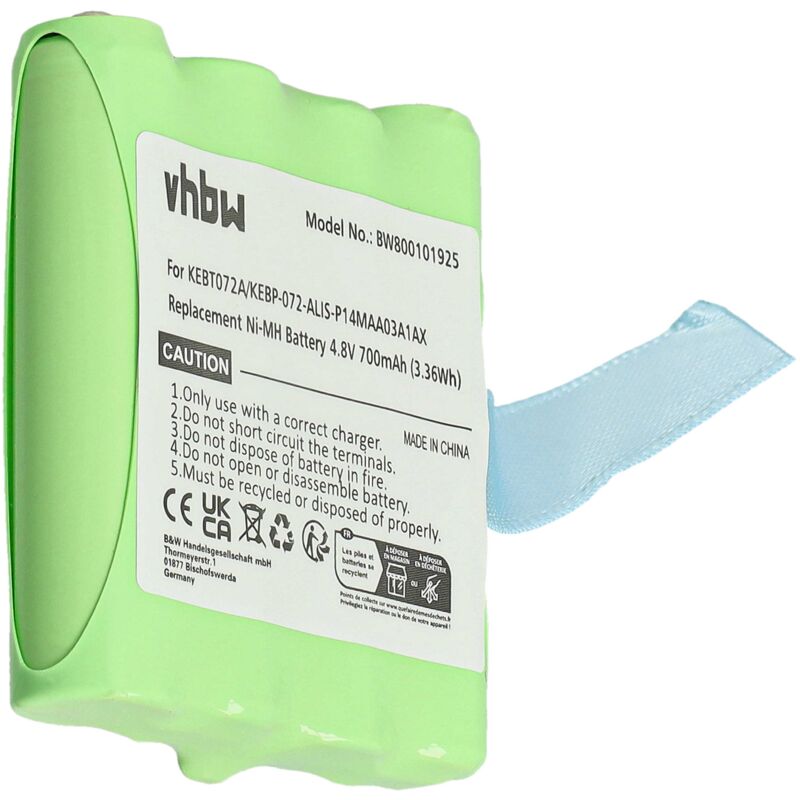 Vhbw - Akku kompatibel mit Motorola XTR446 Funkgerät, Walkie Talkie (700mAh, 4,8V, NiMH)
