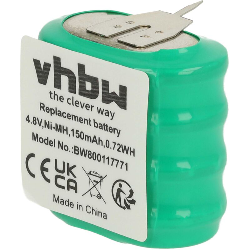Vhbw - NiMH Ersatz Knopfzellen-Akku Typ 4/V150H 3-Pins 150mAh 4,8V kompatibel mit Modellbau-Akkus, Solar-Leuchten uvm.