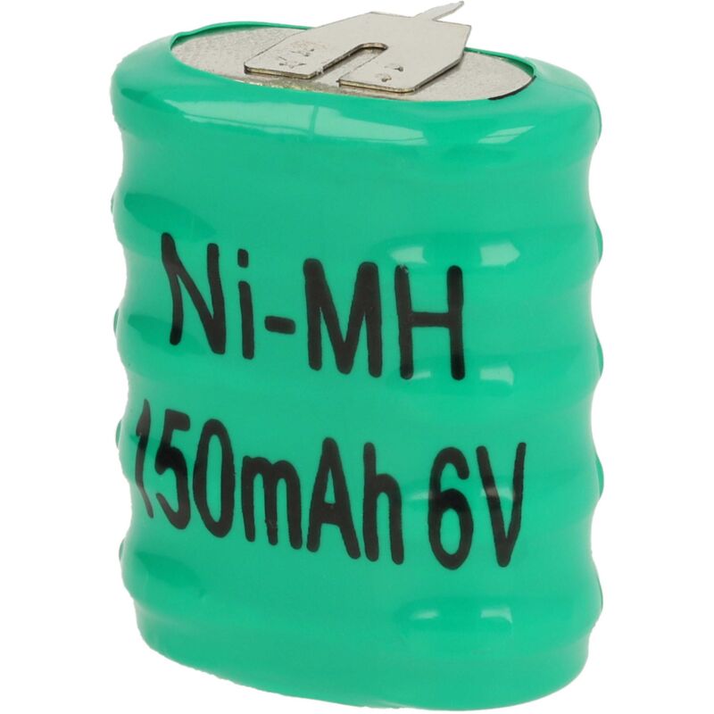 Vhbw - NiMH Ersatz Knopfzellen-Akku Typ 5/V150H 3-Pins 150mAh 6V kompatibel mit Modellbau-Akkus, Solar-Leuchten uvm.