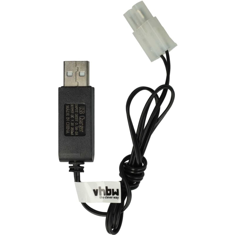 Vhbw - USB-Ladekabel für RC-Akkus mit Tamiya-Anschluss, RC-Modellbau Akkupacks - 60 cm 7,2 v