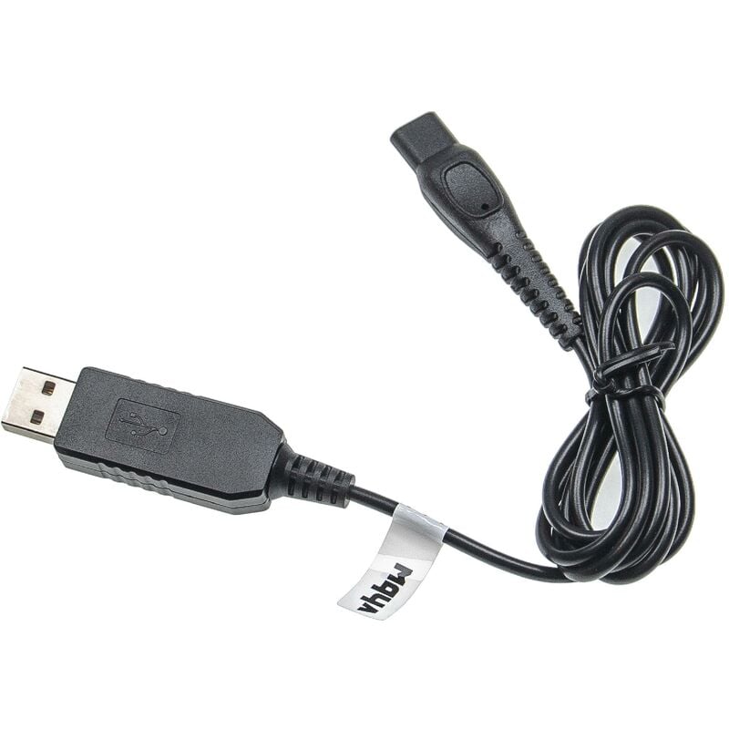 Vhbw - USB-Ladekabel kompatibel mit Philips Rasierer PT735/17, PT735/20, PT735/41, PT736/18 Rasierer - Netzkabel, 100 cm, Schwarz