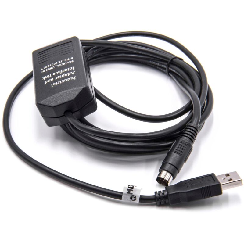vhbw USB Programmierkabel kompatibel mit Allen Bradley Micro Panelviews Funkgerät, schwarz