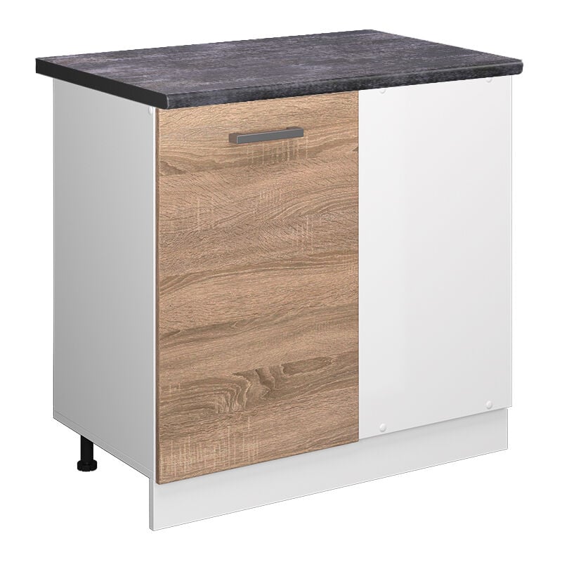 Vicco - Eckunterschrank R-Line, Sonoma, 86 cm, ap Anthrazit