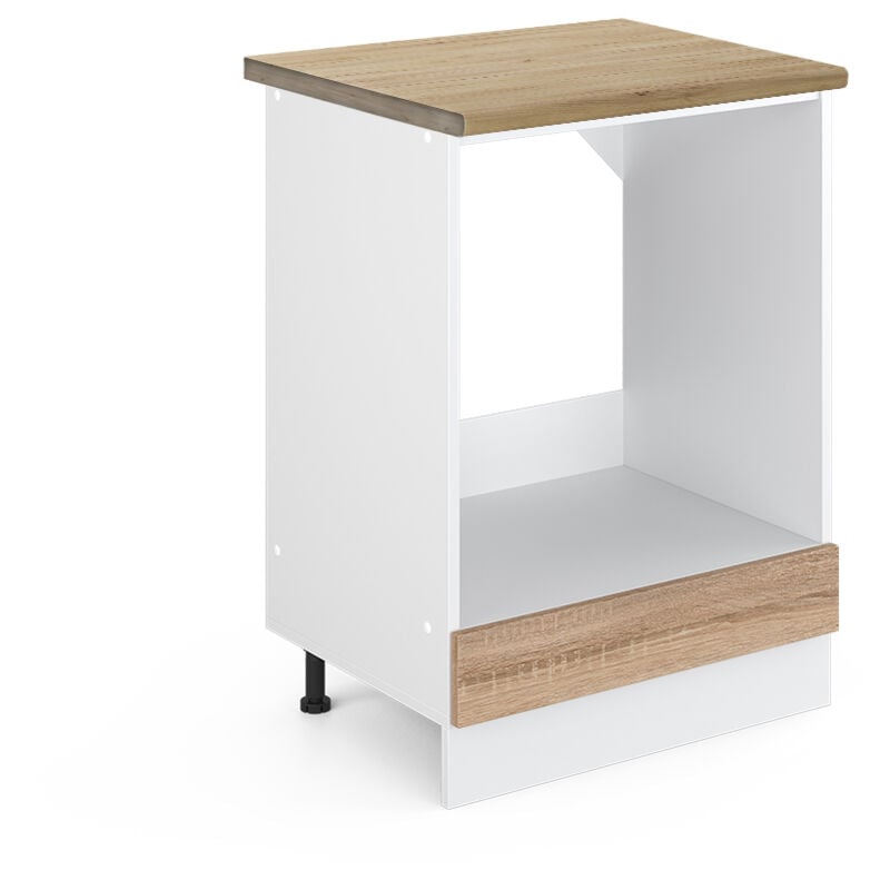 Vicco - Herdumbauschrank R-Line, Sonoma, 60 cm , ap Eiche