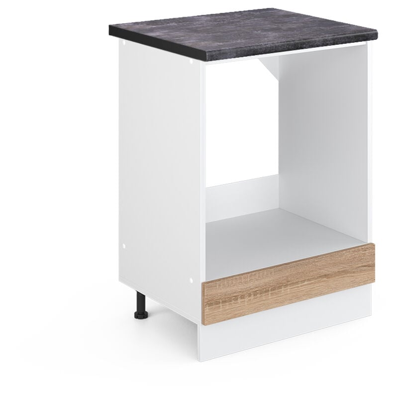 Vicco - Herdumbauschrank R-Line, Sonoma, 60 cm , ap Anthrazit