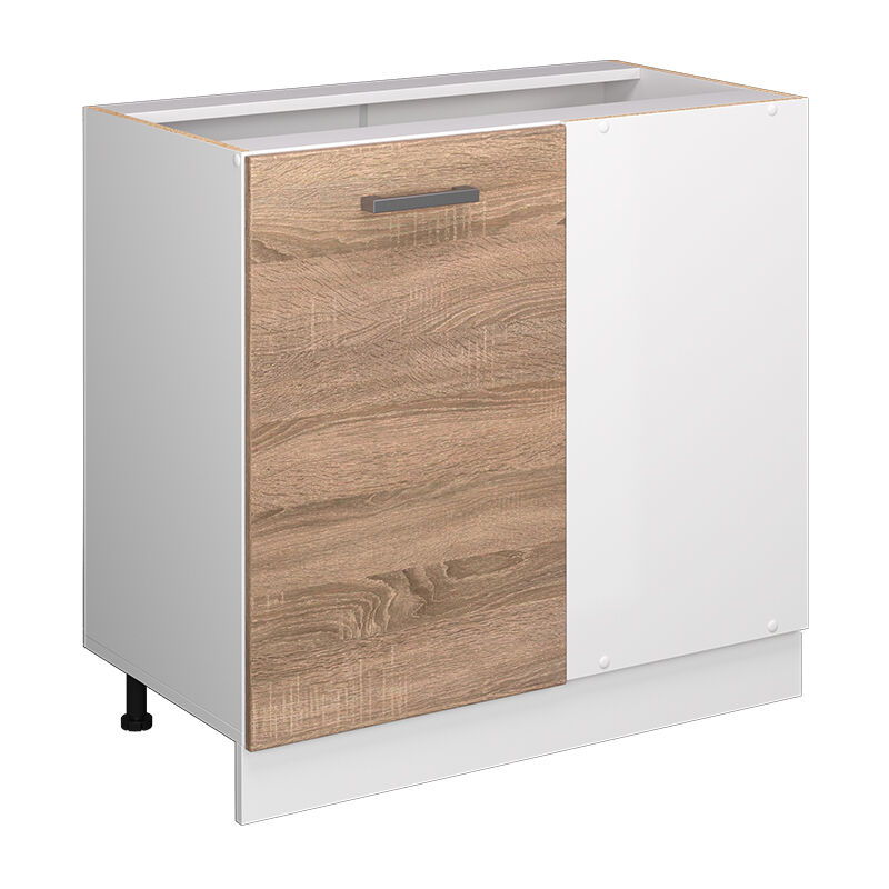 Vicco - Eckunterschrank R-Line, Sonoma, 86 cm ohne Arbeitsplatte