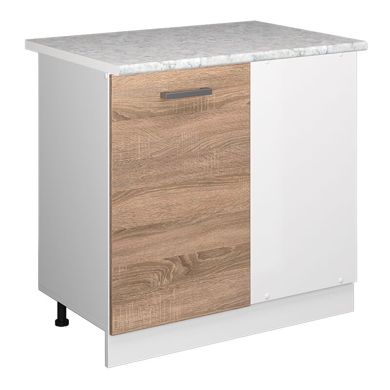 Vicco - Eckunterschrank R-Line, Sonoma, 86 cm, ap Marmor
