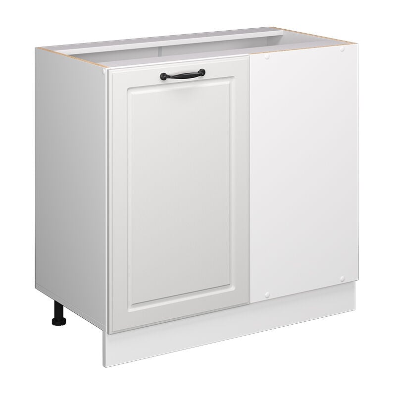 Vicco - Eckunterschrank R-Line, Weiß Landhaus, 86 cm ohne Arbeitsplatte