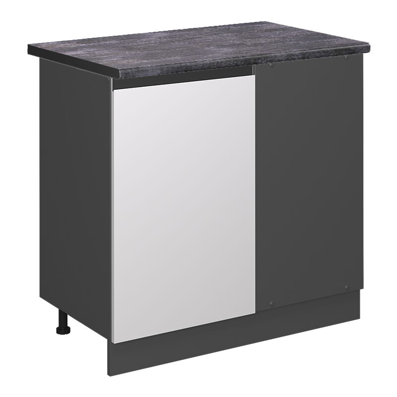 Vicco - Eckunterschrank R-Line, Weiß, 86 cm, ap Anthrazit