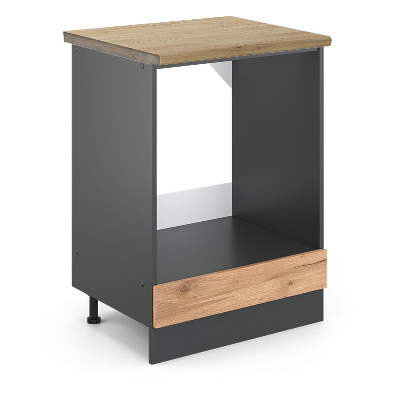 Vicco - Herdumbauschrank R-Line, Goldkraft Eiche, 60 cm , ap Eiche