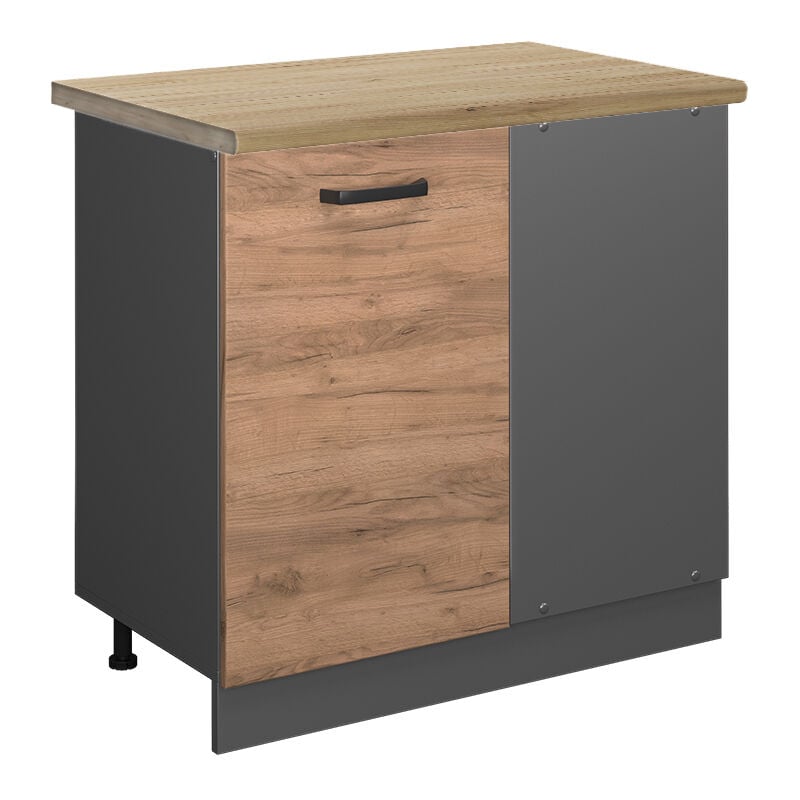 Vicco - Eckunterschrank R-Line, Goldkraft Eiche, 86 cm, ap Eiche