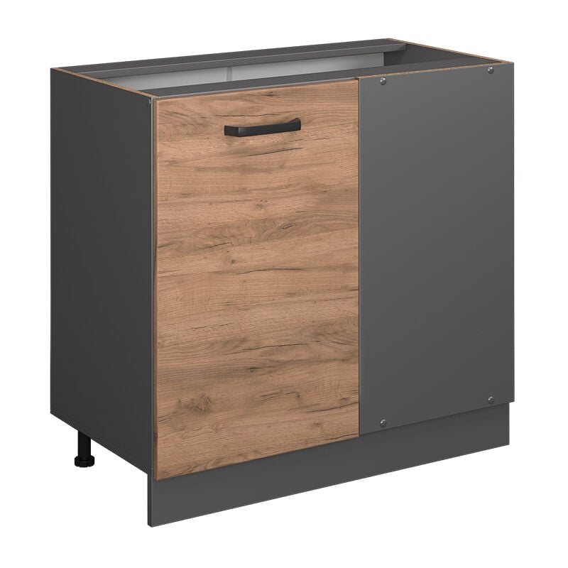 Eckunterschrank R-Line, Goldkraft Eiche, 86 cm ohne Arbeitsplatte Vicco