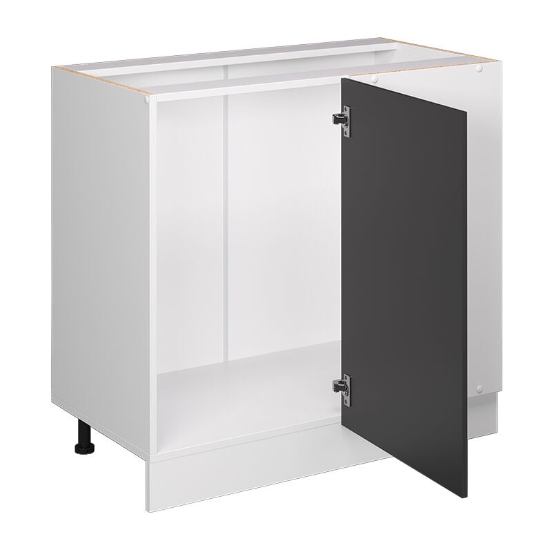 Vicco - Eckunterschrank R-Line, Anthrazit Landhaus, 86 cm, ap Anthrazit
