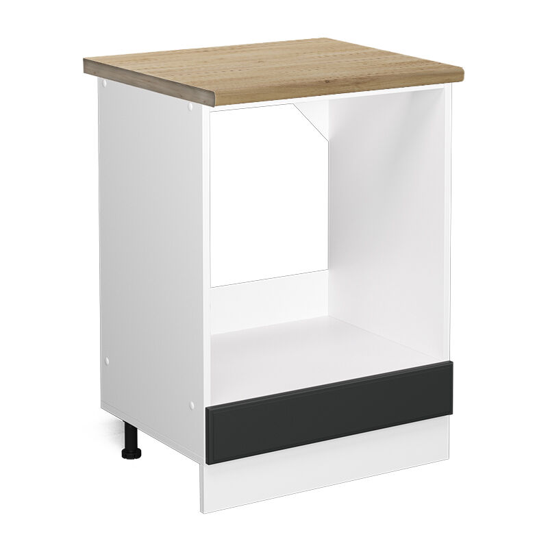 Vicco - Herdumbauschrank R-Line, Anthrazit Landhaus, 60 cm , ap Eiche