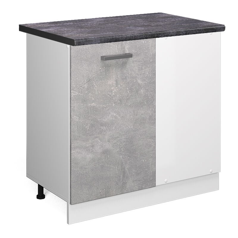 Eckunterschrank R-Line, Beton, 86 cm, AP Anthrazit, Vicco