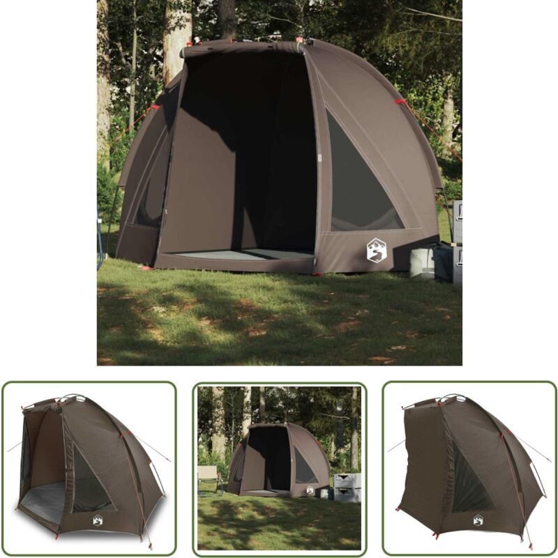 The Living Store - vidaXL Angelzelt Braun Wasserdicht