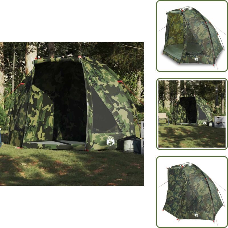 The Living Store - vidaXL Angelzelt Tarnmuster Wasserdicht