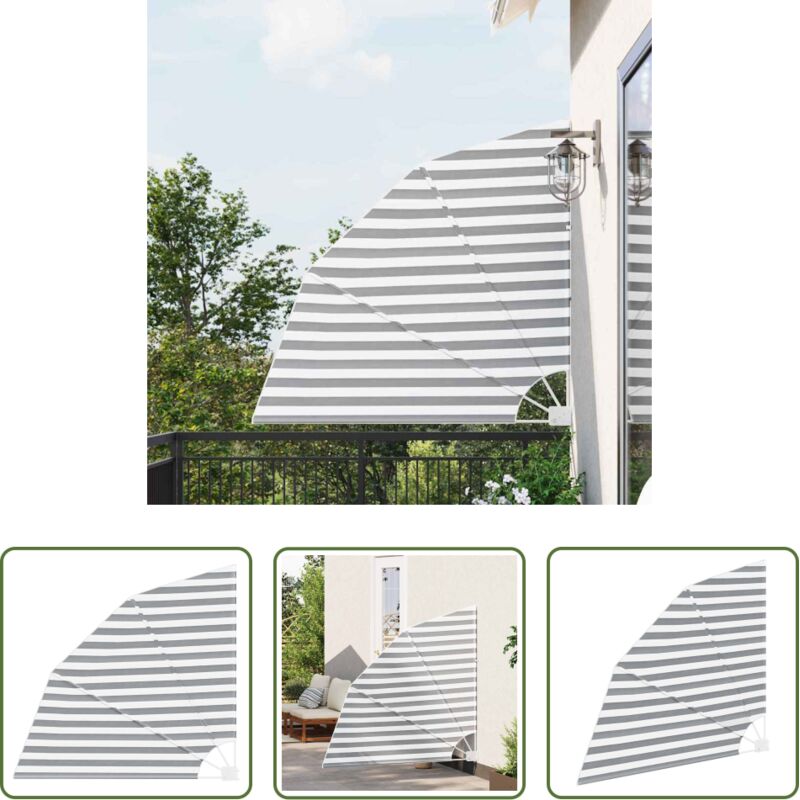 vidaXL Garten Sichtschutz - Balkon Sichtschutz Anthrazit und Weiß 140 x 140 cm Polyester