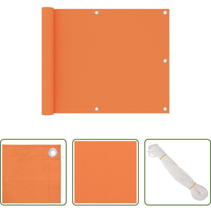 vidaXL Sichtschutz - Balkon-Sichtschutz Orange 75x500 cm Oxford-Gewebe