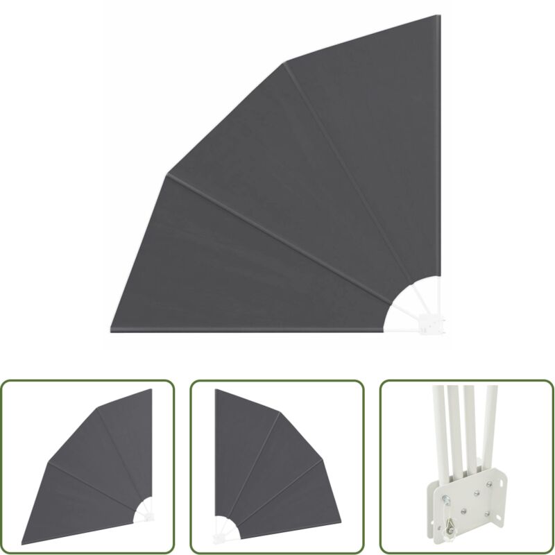 Garten Sichtschutz - Balkon Sichtschutz Schwarz 160 x 160 cm Polyester