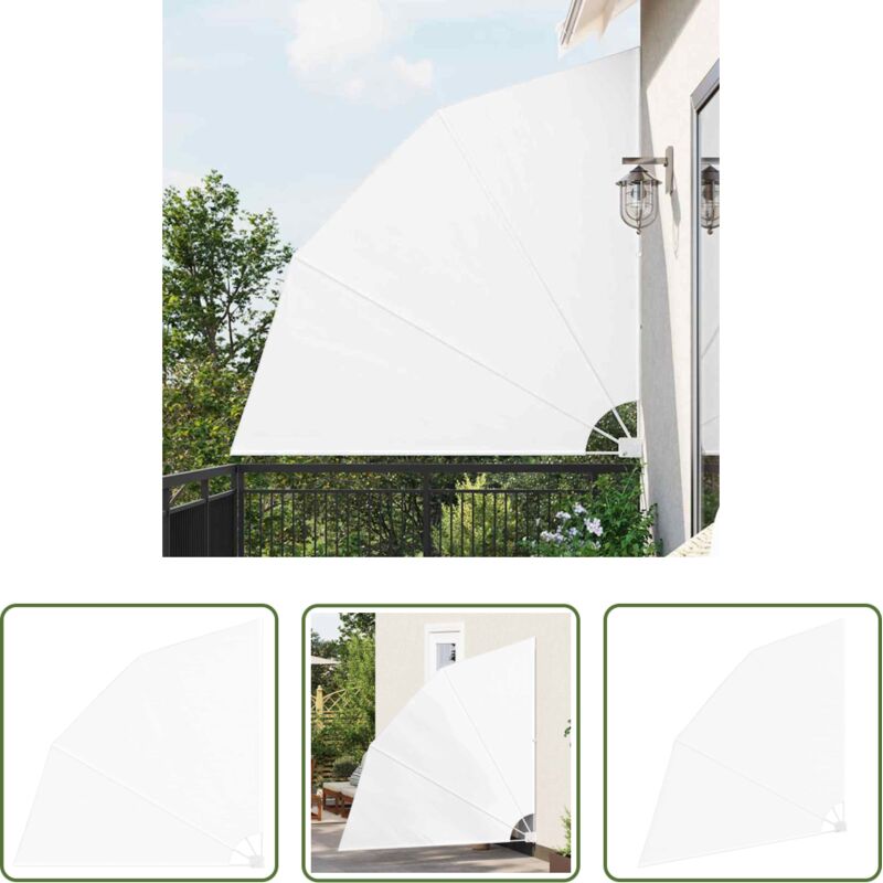 vidaXL Garten Sichtschutz - Balkon Sichtschutz Weiß 210 x 210 cm Polyester