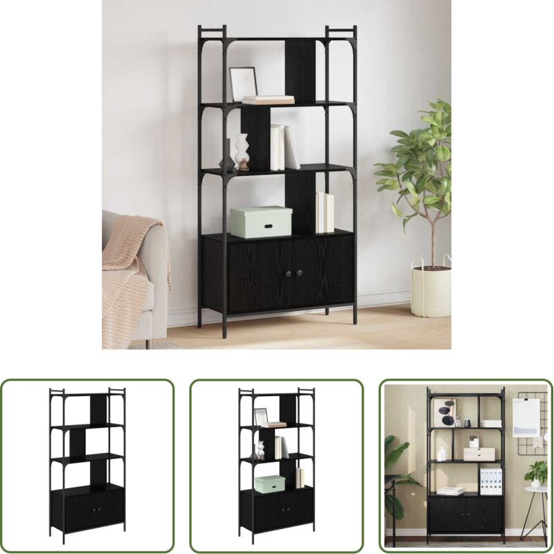 vidaXL Bücherregal mit Tür - Bücherregal Holzwerkstoff