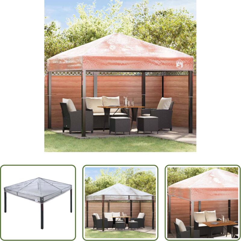 vidaXL PVC - Ersatzbezug für Pavillon Transparent 3 x 3 m PVC