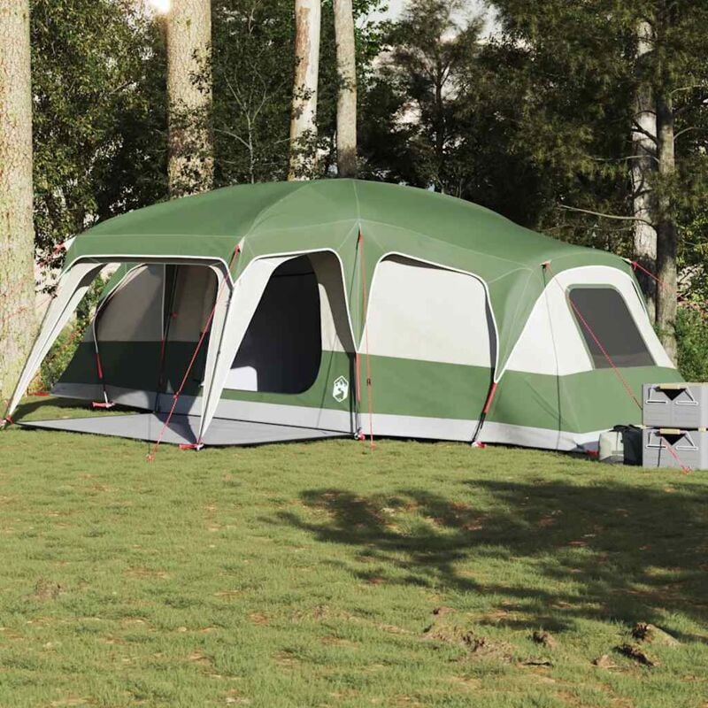 Maisonchic - vidaXL Familienzelt mit Vorzelt 9 Personen Grün Wasserdicht