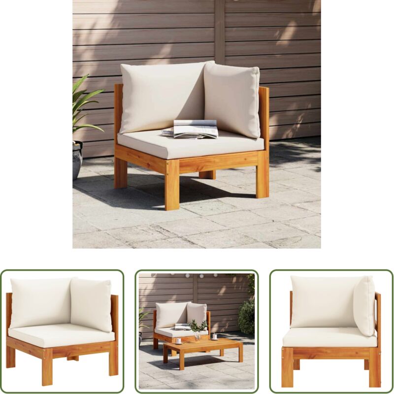 Gartenmöbel mit Kissen - Garten-Ecksofa mit Kissen Massivholz Akazie