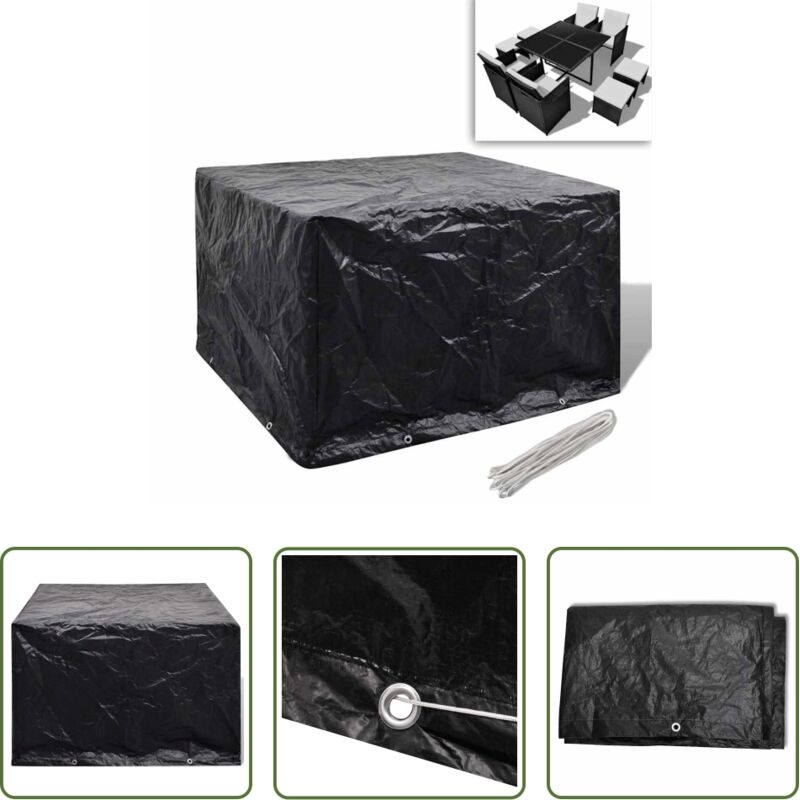 vidaXL Gartenmöbel Abdeckplane - Gartenmöbel-Abdeckung 8 Ösen 113x113x73 cm