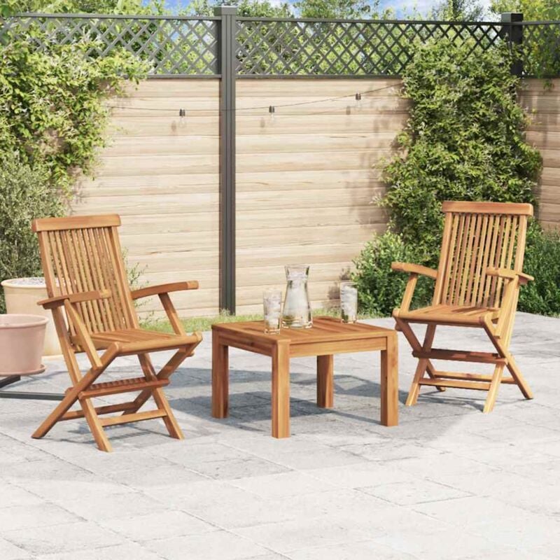Vidaxl - Gartenstühle 2 Stk. Klappbar Massivholz Teak