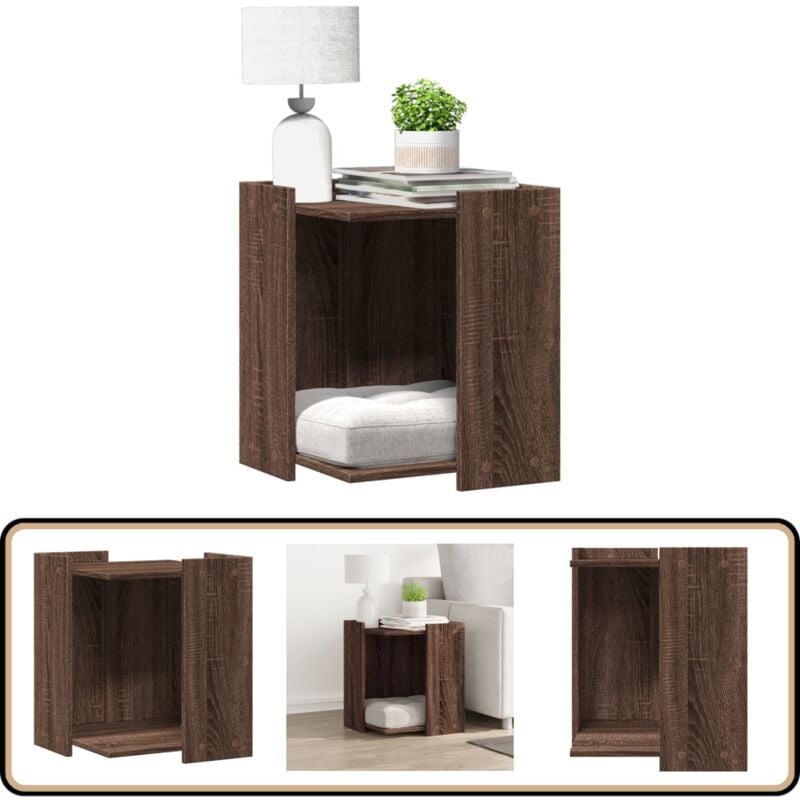 vidaXL Katzenklo Eichen-Optik 42x42x51 cm Holzwerkstoff