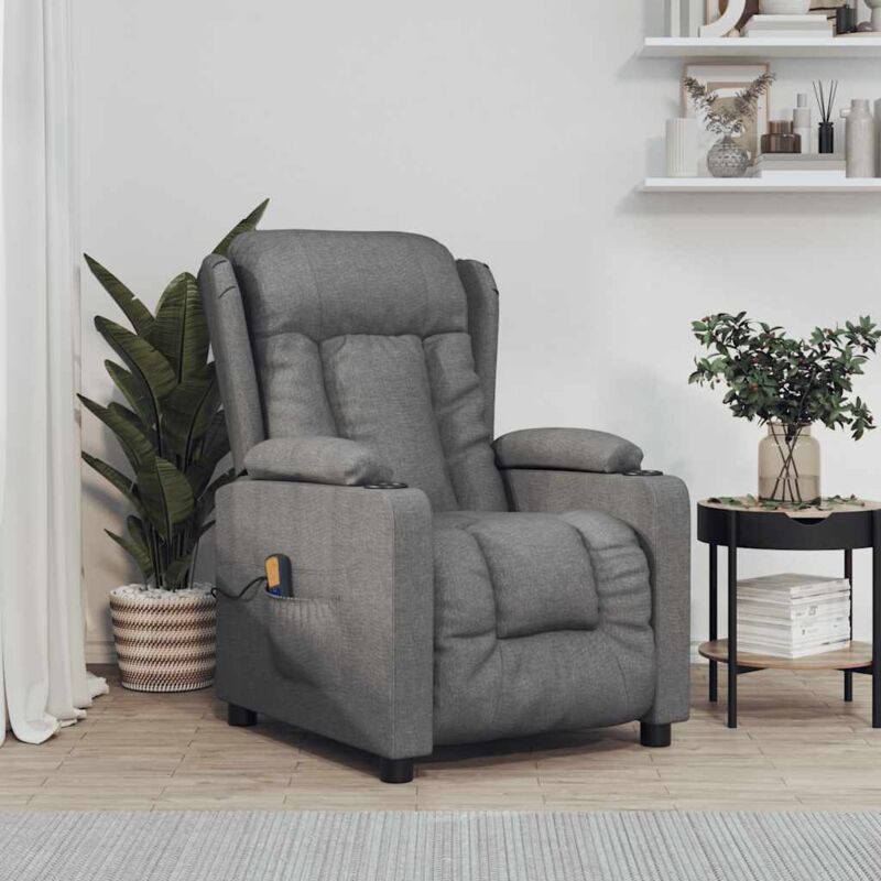 Massagesessel Dunkelgrau Stoff Vidaxl