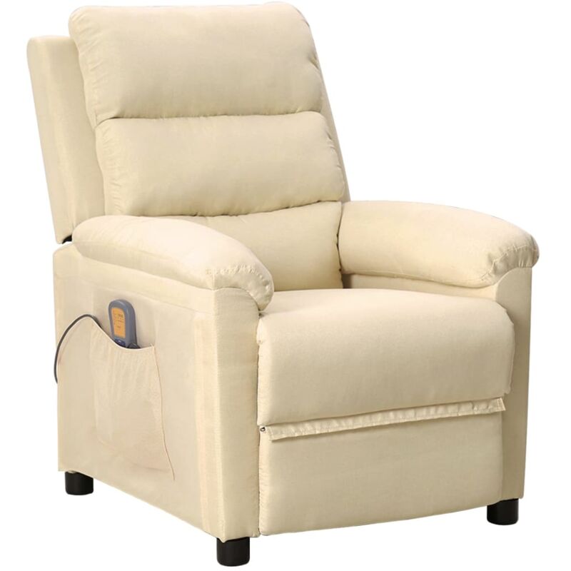 Massagesessel Creme Stoff Vidaxl