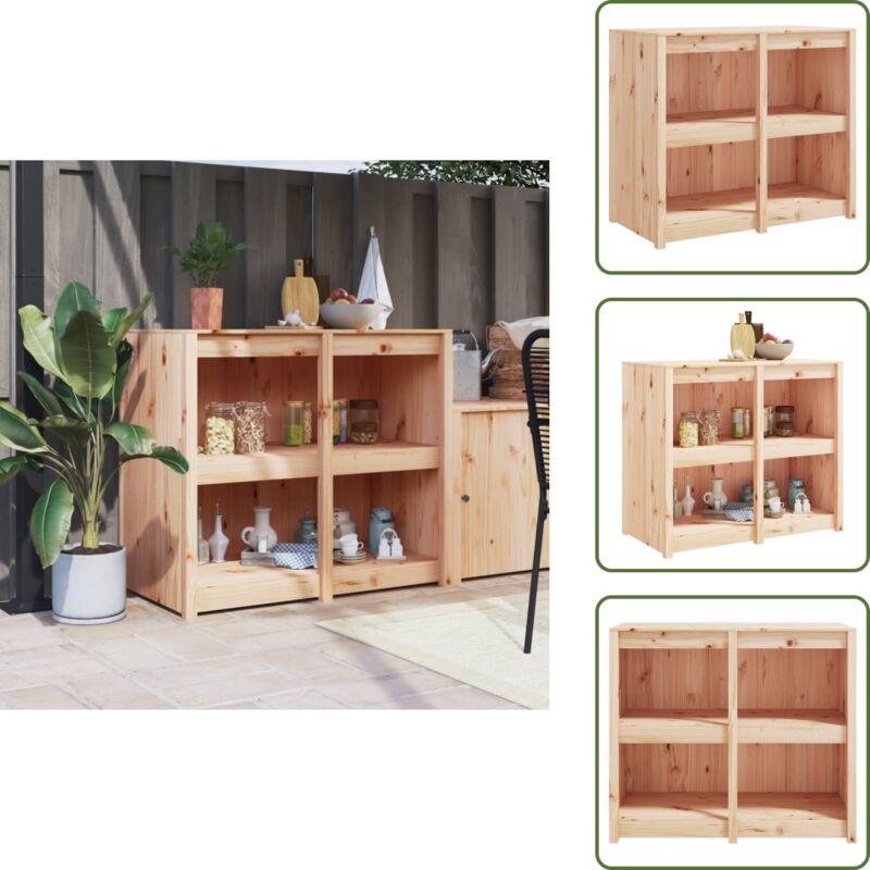 Gartenküche - vidaXL Outdoor-Küchenschrank MEPPEL 106x55x92 cm Massivholz Kiefer - Massivholz Küchenschrank