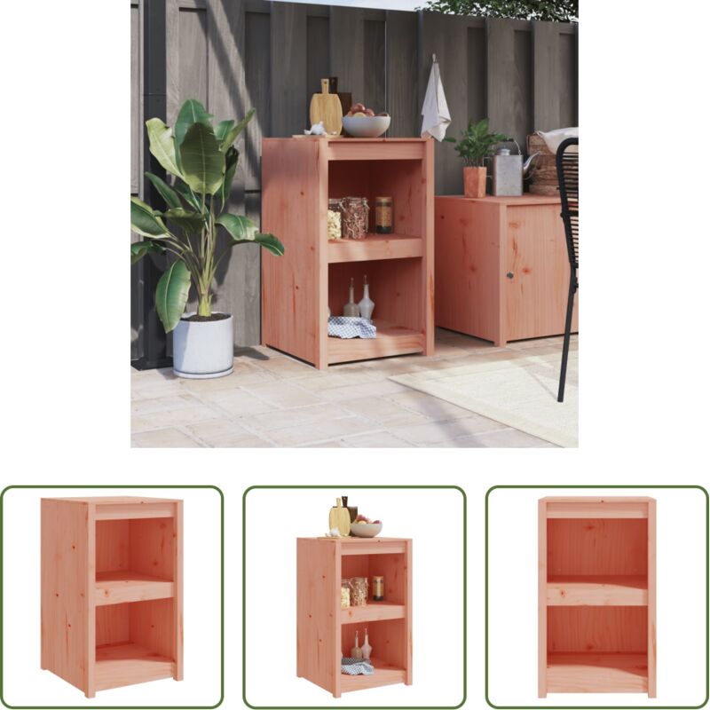 Holz Küchenschrank - Outdoor-Küchenschrank MEPPEL 55x55x92 cm Massivholz Douglasie