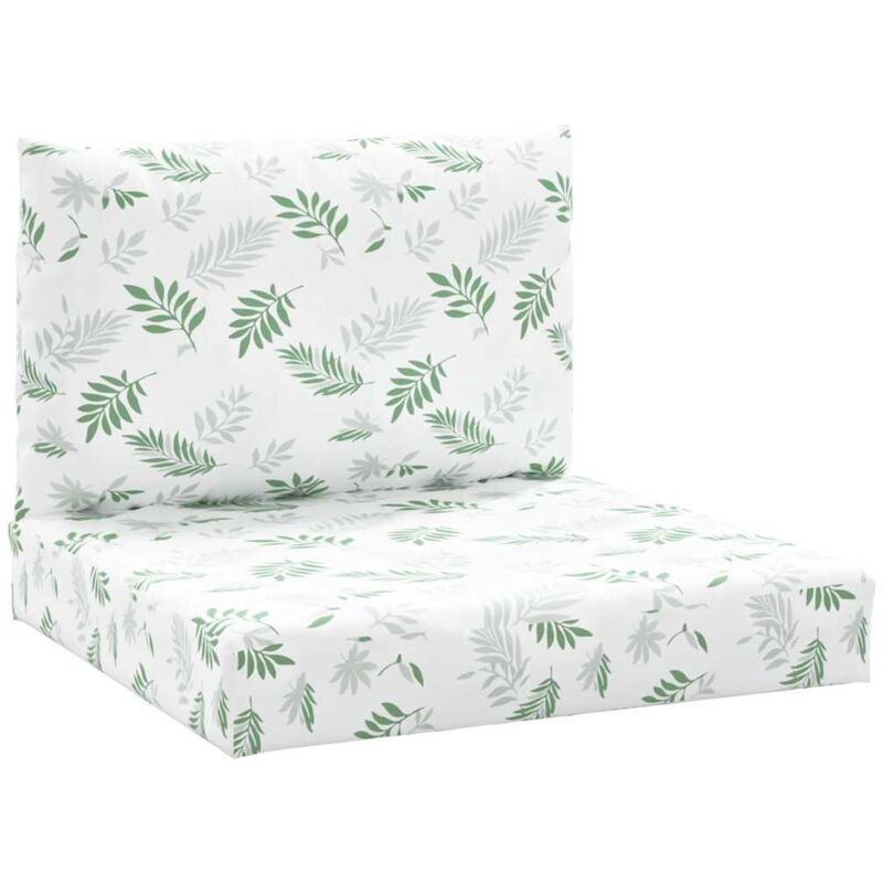 Palettenkissen 2 Stk. Blattmuster Oxford-Gewebe vidaXL