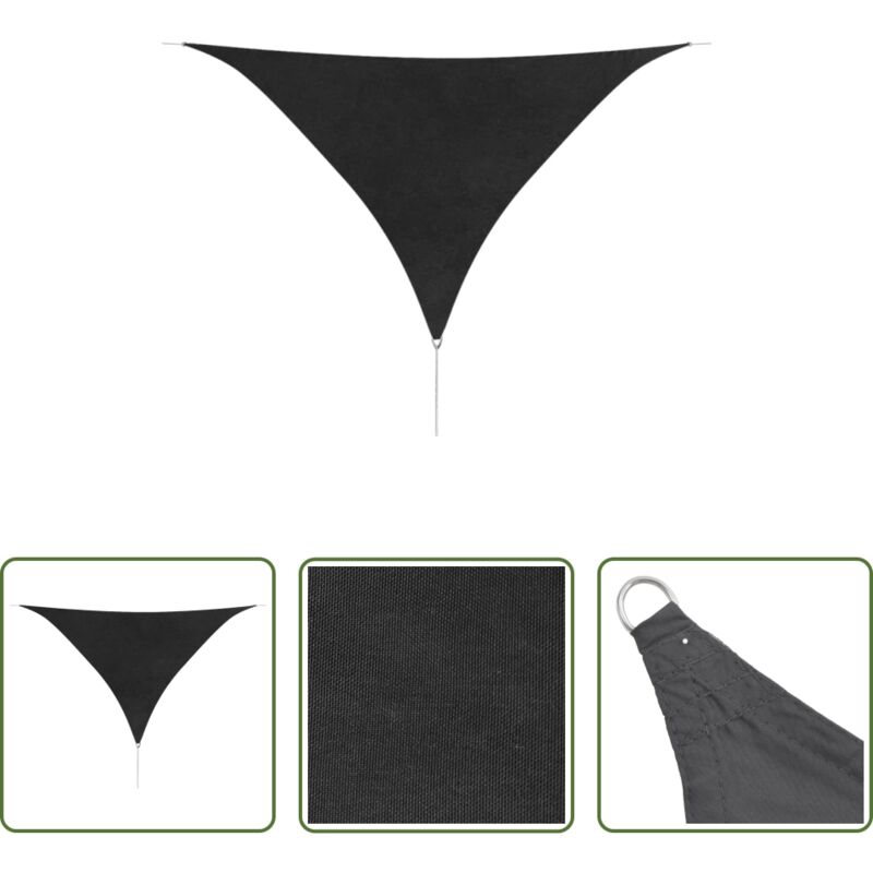 vidaXL Sonnensegel - Sonnensegel Oxford-Gewebe Dreieckig 5x5x5 m Anthrazit