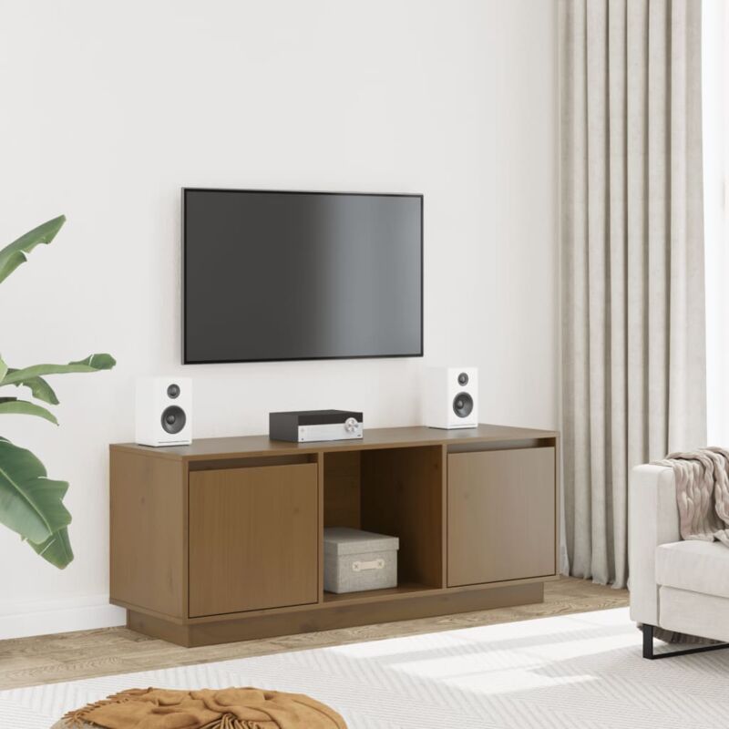 Vidaxl - TV-Schrank Honigbraun 110,5x35x44 cm Massivholz Kiefer