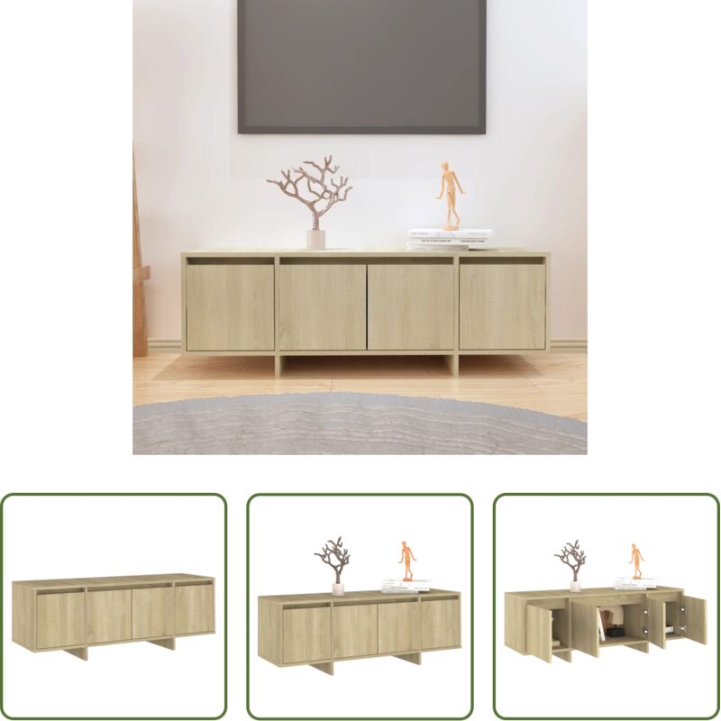 vidaXL Wohnzimmer-Schrank - TV-Schrank Sonoma-Eiche 120x30x40,5 cm Holzwerkstoff