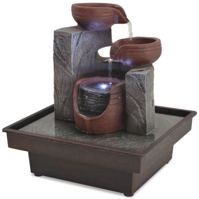 Zimmerbrunnen mit led Polyresin Vidaxl