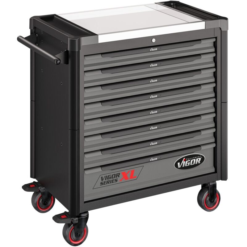 Vigor - Werkstattwagen Series xl, Edelstahl-Arbeitsplatte, leer