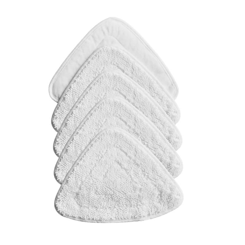 Vileda 5er-Pack Ersatzpads für Vileda Dampfmopps, dreieckiges Mikrofaser-Reinigungstuch (weiß)