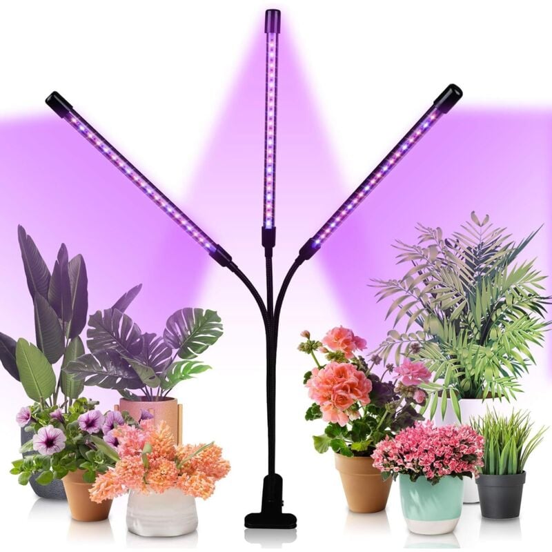 Swanew 30W Pflanzenlampe led, Dimmbar Pflanzenlicht mit Timer, Pflanzenleuchte mit Rot Blau Licht Vollspektrum Grow Lampe für Zimmerpflanzen Gemüse