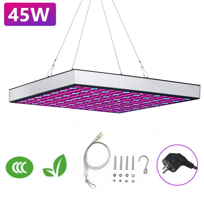 Swanew Pflanzenlampe 45W led Grow Light Pflanzenlicht 225 LEDs Rot Blau Licht Grow Lampe Vollspektrum Pflanzenleuchte für Zimmerpflanzen und Blumen
