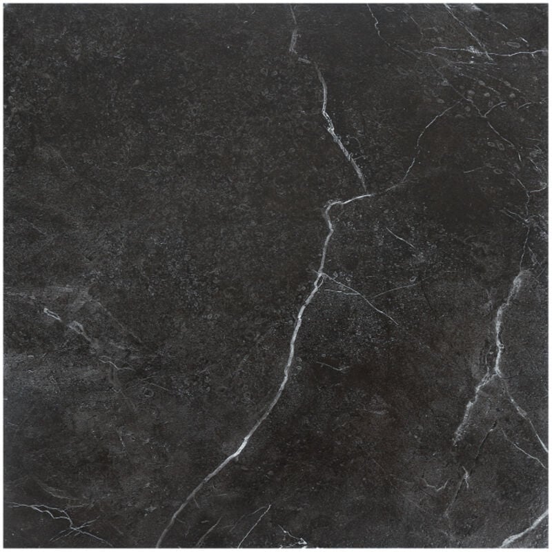 Swanew pvc Bodenbelag - Selbstklebende Fliesen - Betoneffekt - 30 cm x 30 cm x 1,5 mm - Dicke 1,5 mm - Schwarz -ca.3m² / 33 Fliesen