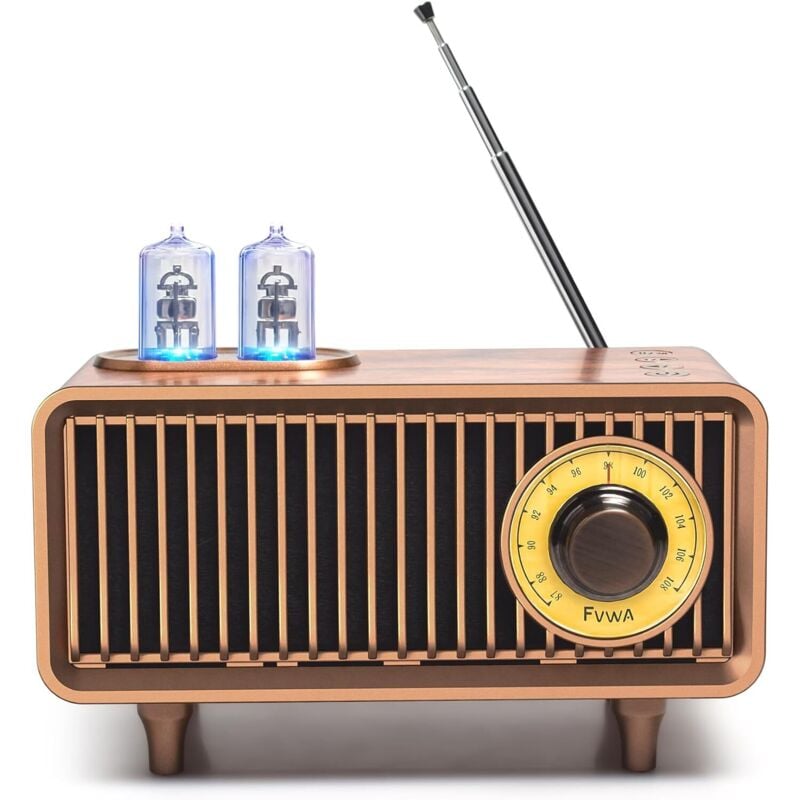 Vintage-Bluetooth-Lautsprecher, Vintage-Radio, Bass, kabellose Bluetooth 5.1-Verbindung, für Home Office, Party im Freien, tragbarer Lautsprecher,