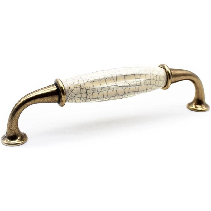 Vintage-Möbelgriff 4 Vintage-Möbelgriff Antikmessing 144 35 mm Zink-Aluminium- und Porzellangriff für Küchenschrankgriff, Türgriff, Schubladengriff